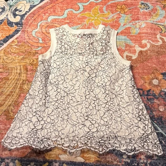 Generation Love Cream and Black Lace Tank Top - Picture 4 of 5
